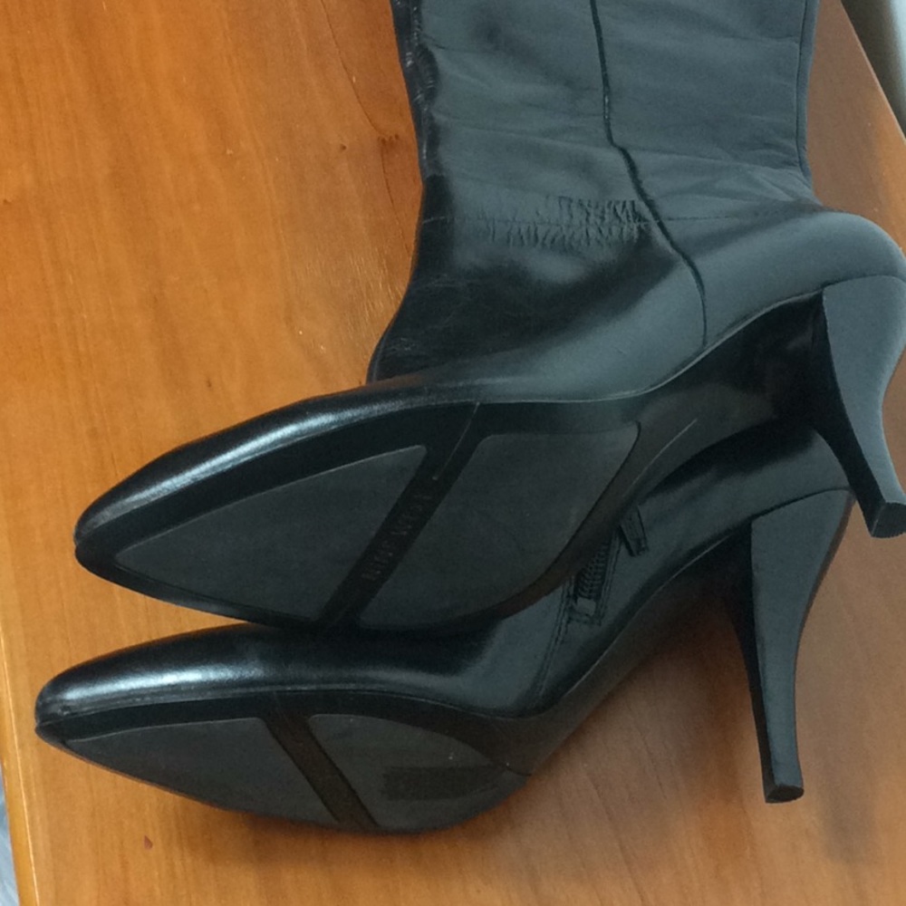 Nine West black leather boots. NWOT - Picture 4 of 7